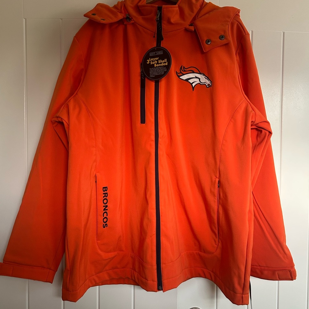 Denver Broncos soft shell jacket NWT